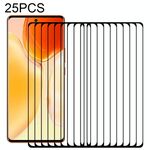 Per Vivo X70 Pro + 25 PCS 3D Bordo curvo a schermo intero Pellicola in vetro temperato (nero)