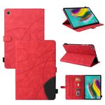 Per Samsung Galaxy Tab S5E T720 Dual-Color Spliping Blip flip custodia in pelle PU con titolare e slot per schede e Sleep / Wake-up funzione (rosso)