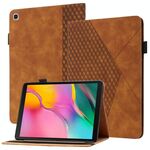 Per Samsung Galaxy TAB A 10.1 2019 T510 Rhombus Skin Sent'annalisola con tablet Horizontal Flip Tablet custodia in pelle con slot e supporto per carte (marrone)