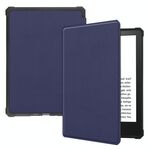 Per Amazon Kindle PaperWhite 2021 TENUTO TENSIONE TENUTA TENDA TESTA TPU Flip Horizontal Flip Custodia in pelle con funzione Sleep / Wake-up (blu scuro)