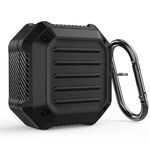 Per Samsung Galaxy Germoni Live / Boccioli 2 / Boccioli Pro Aurimproofish Auricolari in fibra di carbonio Cassa protettiva per auricolari con gancio (nero)