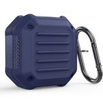 Per Samsung Galaxy Boccioli Live / Boccioli 2 / Boccioli Pro Aurimproofish Auricolari in fibra di carbonio Cassa protettiva per auricolari con gancio (blu)
