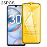 Per onore 30i 25 PCS 9D colla a schermo intero a schermo intero in vetro temperato