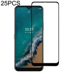 25 PCS Pellicola di vetro temperato per copertura integrale da 25 pezzi per Nokia G50