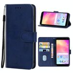 Custodia per cellulare in pelle per Alcatel TCL A3X A600DL (blu)