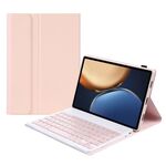 AHV7 Lambskin Texture Custodia per tavoletta in pelle a tastiera ultra-sottile per onore per Honor Tablet V7 Pro (Rosa)