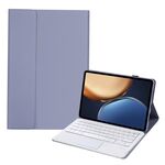 AHV7-A Lambskin Texture Ultra-sottile Tastiera Bluetooth Custodia in pelle Bluetooth con Touchpad per Honor Tablet V7 Pro (viola)