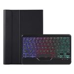 AHV7-BS Lambskin Texture TRI-Color Retroilluminazione Bluetooth Custodia in pelle per tablet in pelle per Honor Tablet V7 Pro (Nero)