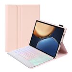 AHV7-BS Lampskin Texture TRI-Color Retroilluminazione Bluetooth Tablet Custodia in pelle per tablet per Honor Tablet V7 Pro (rosa)