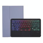 AHV7-as Lambskin Texture Tre-Color Retroilluminazione Bluetooth Tablet Tablet Case con touchpad per Honor Tablet V7 Pro (viola)