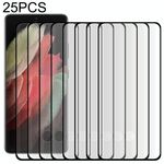 25 PCS Edge Colla 3D Bordo curvo Full schermo in vetro temperato per Samsung Galaxy S22 Ultra 5G (nero)