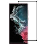Pellicola in vetro temperato a schermo curvo a colla 3D per Samsung Galaxy S22 Ultra 5G (nero)
