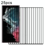 25 PCS Pellicola integrale in colla curva 3D schermo in vetro temperato per Samsung Galaxy S22 Ultra 5G (nero)