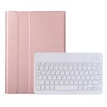 Custodia in pelle Bluetooth A08 Ultra-sottile per Samsung Galaxy Tab A8 2021 SM-X205 / SM-X200 (oro rosa)