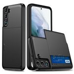 Per Samsung Galaxy S22 + 5G Cassa del telefono dell'armo antiurto con slot per schede (nero)