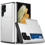 Per Samsung Galaxy S22 Ultra 5G Ammortizzatore Ammortizzatore con slot per schede (bianco)