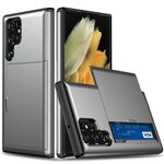 Per Samsung Galaxy S22 Ultra 5G ARMORR ARMOR ARMOR ARUSTRIALE con slot per schede (grigio)