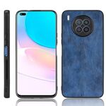 Per Huawei Nova 8i / onore 50 lite cucitura modello di mucca modello pelle cellulare (blu)