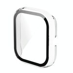 Per AmazFit GTS 2 Mini PC + custodia protettiva in vetro temperato (bianco trasparente)