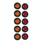A5013 Rosso + Amber Light 10 in 1 Rimorchio per camion LED LED rotondo lampada