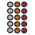 A5015 15 in 1 Rosso + Amber + Lampada da camion di camion bianchi LED LED lampada da marcatura laterale