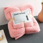 Asciugamano da bagno + set di asciugamani può indossare un asciugamano da spiaggia in pile di corallo (rosa)