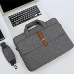 Borsa per laptop portatile multifunzione resistente all'usura con spalla, dimensioni: 17 - 17,3 pollici (grigio)