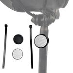 Staffa nascosta per localizzatore di localizzazione antifurto per riflettore per mountain bike per AirTag (bianco)