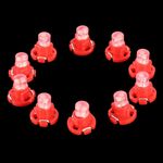 10pcs 2W T4.2 Cuneo del cruscotto del cruscotto del cruscotto del cruscotto del cruscotto del cruscotto del cuneo del cuneo Lampadina della lampadina (luce rossa)