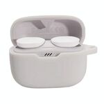 Cassa protettiva per auricolari con fibbia appesa per JBL T130NC (bianco)