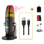 Microfono condensatore M9 RGB Scheda audio integrata, Stile: Computer + Type-C + 32G + 3M Cuffie