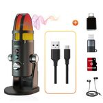 Microfono del condensatore M9 RGB Scheda audio integrata, Stile: Computer + Type-C + 8PIN + 32G + 3M Cuffie