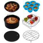 6 pz/set friggitrice ad aria da 6 pollici accessori da forno set in acciaio inossidabile