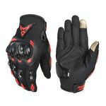 MotoCentric 13-MC-010 Guanti traspiranti motocicli touch screen, Specifica: XL (rosso)