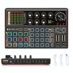 PULUZ Phantom Power OTG Lossless Live Sound Scheda Registrazione Sound Mixer, Versione inglese (nero)