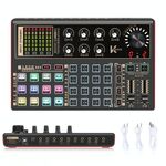 PULUZ Phantom Power OTG Lossless Live Sound Scheda Registrazione Sound Mixer, versione cinese (nero)