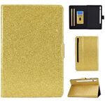 Per Samsung Galaxy Tab S8 / S7 Vernice Scintillio in polvere Smart Leather Case Tablet (Giallo)