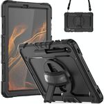 Per Samsung Galaxy Tab S8 + 12,4 pollici SM-X800 Silicone + PC Tablet Case (nero)