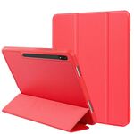 Per Samsung Galaxy Tab S8 + / X800 3-Pieghevole TPU in pelle intelligente in pelle intelligente (rosso)