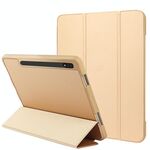 Per Samsung Galaxy Tab S8 + / X800 3-Pieghevole TPU in pelle intelligente in pelle intelligente (oro)