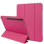 Per Samsung Galaxy Tab S8 + / X800 3-Pieghevole TPU TPU in pelle intelligente tablet in pelle (rose rossa)
