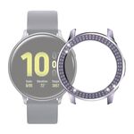 Per Samsung Galaxy Watch Active2 custodia diamantata a doppia riga doppia riga (grigio) da 44 mm