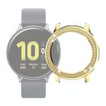 Per Samsung Galaxy Watch Active2 custodia per orologio Diamante a doppia riga da 44 mm (oro)
