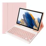 Custodia in pelle Bluetooth Bluetooth a colori A08B con slot a penna per Samsung Galaxy Tab A8 10.5 2021 SM-X200 / SM-X205 (rosa)