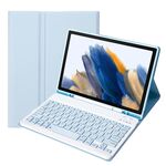 A08B Custodia in pelle Bluetooth Bluetooth Candy Bluetooth con slot a penna per Samsung Galaxy Tab A8 10.5 2021 SM-X200 / SM-X205 (Ghiaccio bianco)
