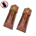 2 PCS Grande Plastic MouseTrap Mouse Cage Pedal Trap (Brown)