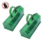 2 PCS Grande Plastica Mousetrap Mouse Cage Pedale Trap (verde)