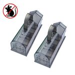 2 PCS Grande trappola per pedale per mouse per toporap in plastica (grigio)