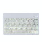 78 Tasti da 10 pollici RGB Colorful Backlit Bluetooth Tastiera Bluetooth per telefono cellulare / tablet (bianco)