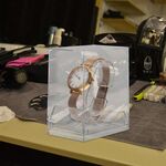 5 PCS Transparent Rectangular Watch Display Box Pull-out Electronic Watch Box(8.8 x7.7x5.4cm)